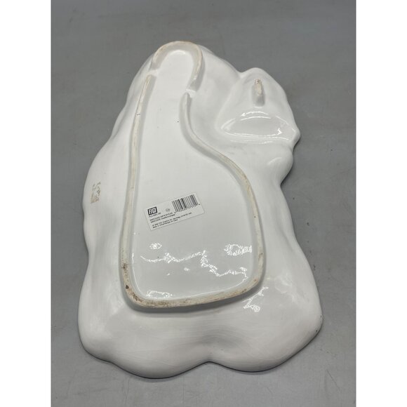 figi Christmas Santa tray plate serving tree 16x8" red white green boots READ - Picture 8 of 8